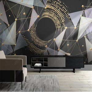Wallpapers Fashion High-end Modern Wallpaper For Living Room Minimalist Light Luxury Geometric TV Background Mural Wall Papers Home Decor
