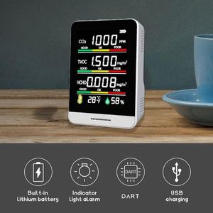 Gas Analyzers Co2 Meter Air Quality Monitor Analyzer Temperature Humidity Measuring Device Detector Carbon Monoxide Digital