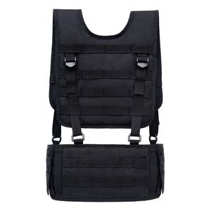 2 in 1 Hunting Molle Vest Tactical Waist Padded Belt With Harness Paintball Airsoft Chest Rig Vest Outdoor Training Combat Body Armor