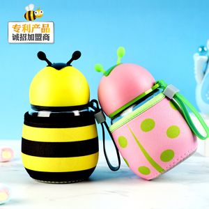 Nieuwe Kever Little Bee Caterpillar Serie Cup Antislip Siliconen Case Mok Mooie Pure Kleur Waterfles Water Cup Hot Selling Mall Gift Cup