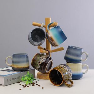 Kupalar Fırın Seramik Kupa Kahve Çay Bardağı Yaratıcı Büyük Kapasiteli Su Yulaf Konteyner DIY Doğum Günü Hediyesi