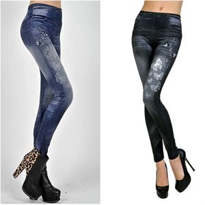 Skinny-Jeansimitat-Leggings, elastisch, schmale Passform, kurze Hose, Leggings 211201