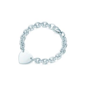 S925 Sterling Silber Halskette für Damen und Herren, klassisches herzförmiges Anhänger-Armband, Charm-Ketten-Halskette, Luxus-Markenschmuck mit Box