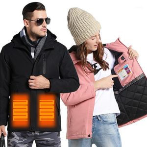 T-shirt da esterno giacca riscaldata USB uomo donna impermeabile escursionismo caccia gilet invernale termico tattico Chaleco Tactico 3XL