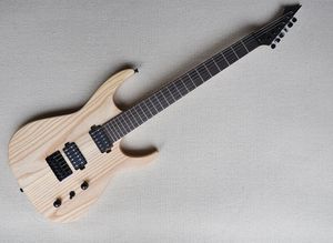 Factory Outlet-6 corde chitarra elettrica naturale con pickup humbucker, tastiera in palissandro, 24 tasti, colore/logo personalizzato disponibile