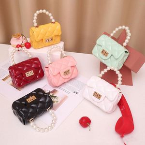Purses handväskor pvc gelé crossbody väskor för kvinnor mini mynt plånbok tjejer axelkedja koppling handväska