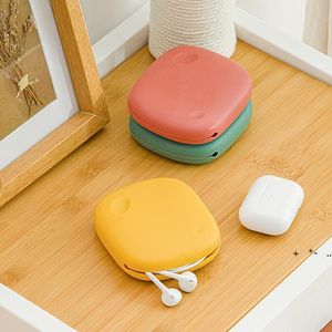 Storage Boxes Bins Multifunctional Earphone Case Container Silicone Protective Box With Magnetic Closure Travel Supply RRB13627