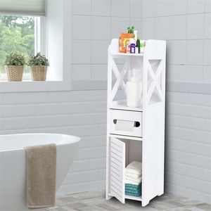 DIY Small Bathom Almacenamiento de baño Organizador impermeable Tocador de tocador Estante de la estante de la rejilla del piso del lavabo