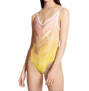 Роскошный дизайнер Print Bikini Женщины One Piece Купальник Мода Марка Купальник Купальники Купальники Купальники