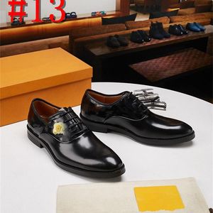 A1 Högkvalitativa formella klädskor för mjuka märken Män Äkta läderskor Pekade Toe Mens Designer Business Oxfords Casual Shoes