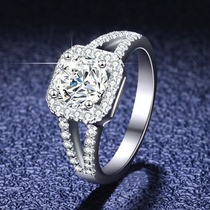 Diamond Excellent Cut Color High Clarity Ring Female Silver 925 Wedding Jewelry