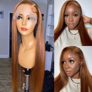 カラー Laceフロントウィッグブラウン360Lace Frontal Human Hair Wigss for Women Brazilian Remy Lace Closure Wigs Bleached Nots Glueless Full Lacewigsヘアライン