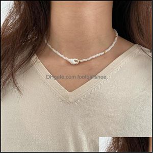 Chokers Necklaces & Pendants Jewelry Bohemian Natural Shell Choker Necklace Fashion Summer Beach Charm Seashell Beads For Women Girls Drop D