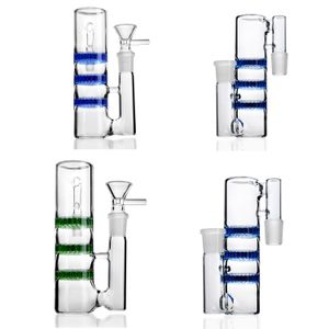 Catcher di cenere di vetro cattura di riciclar tre ashcatcher da 14 mm 18 mm adattatore maschio femmina per bong d'acqua di vetro e brongone tubo d'acqua