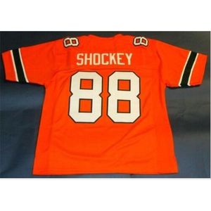 Goodjob Mężczyzn Młodzież Kobiety Vintage Miami Hurricanes #88 Jeremy Shockey Universit Football Jersey Rozmiar S-5xl lub niestandardowe dowolne nazwisko lub koszulka numer