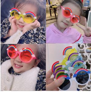 Sommer Frühling Kinder Skifahren, Bergsteigen Sonnenbrille Mädchen Strände, Rafting, Angeln, niedliche Cartoon-Regenbogen-Babybrille Jungen und Mädchen Persönlichkeitsbrillen