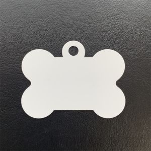 昇華犬タグDIY空白骨型金属ペットIDカード