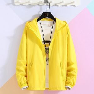 Wholesale weight jacket for sale - Group buy Men s Jackets Spring Summer Hooded Light weight Thin Windbreaker Sunscreen Waterproof Casual Zipper Coats Solid Colors1