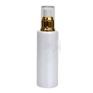 2021 30ml 50ml 80ml vit glaspumpflaska Essential Oil Perfume-flaskor Atomizer Sprayflaska med Gold Cap Collar Clear Cover