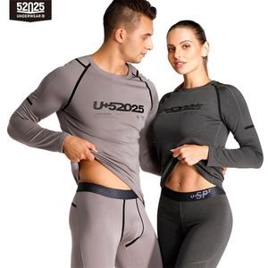 52025 Mężczyźni Bielizna Thermal Women Bielizna termiczna High-Tech Włókno węglowe Ciepłe Polar Długie Johns Modne Męskie Męskie Zima Termiczna 210910