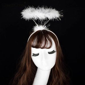 Headbands De Anjo venda por atacado-Acessórios de cabelo Headband Lady Fluffy Halo Anjo Fairy Fairy Fantasia Festa Confortável Hairband Drop