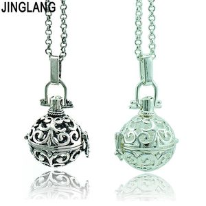 Pendant Necklaces JINGLANG Fashion Pendants Necklace Baby Chime Musical Balls Pierced Cage Angel Statement Jewelry