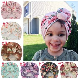 Brand New Newborn Toddler Kids Baby Boy Girl Turban Cotton Beanie Hat Cap Flower Donut Hats Girls Hair Accessories