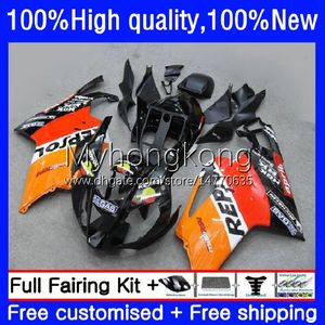 Carene moto per Aprilia RSV 1000 R 1000R RSV1000R Mille RV60 Cowling 9No.15 RSV-1000 RSV1000 R Repsol orange RR 03 04 05 06 RSV1000RR 2003 2004 2005 2006 Body Kit