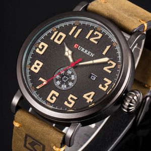 Mode Männer Uhr Lässig Business Armbanduhr Datum Week Quarz Echtes Lederband Männliche Uhr Montre Homme Reloj Hombre