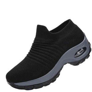 Zapatillas Hypersoft para mujer, zapatillas ortopédicas para mujer, zapatos blancos y negros con plataforma, zapatos informales para mujer 211029