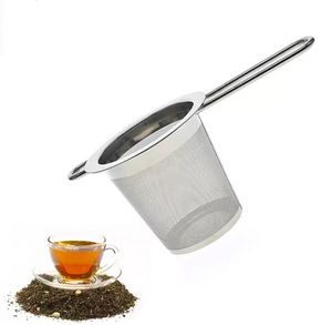 Partihandel Tekanna Tea Siljer med keps Rostfritt Stål Lös blad Infusionskorgfilter Big Lid Ee