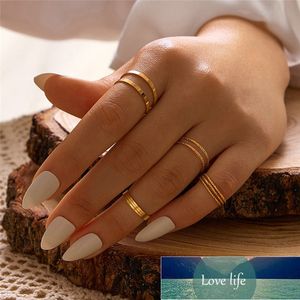 Letapi gold silber farbe runde hohle geometrische ringe set für frauen mode twist open ring gelenk jahres ring weibliche schmuck fabrik preis fachkundungsqualität neueste