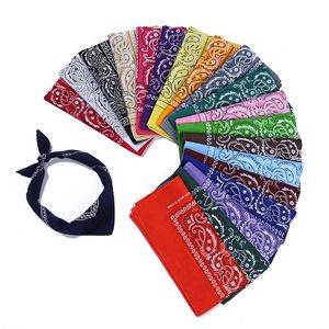 Paisley Bandana Algodão Headband Multifuncional Wristband Wristsley Paisley Impresso Cowboy Bandanas Quadrado Lenço Festa Favor CCA12034