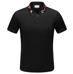 2023 Moda rahat Polo gömlek erkek Marka kurt Tshirt Erkek Kol Yaka Erkekler siyah Beyaz womenTee Homme T Shirt mektup M-3XL Tops