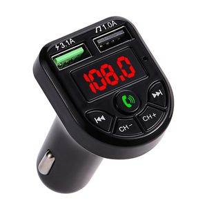 BTE5 Car MP3 Player Bluetooth FM Transmitter Car FM Modulator Dual USB Charging-Port for 12-24V General Vehicle Car Charger with Retail box