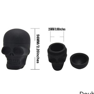 Other Smoking Accessories Skull shape container ml ml silicone jars dab wax vaporizer oil rubber food grade dry herb box togther