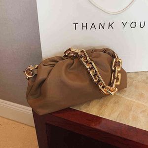 HBP Crossbody Bags Evening Bag Solid Color Pleated Tote 2022 Fashion New High Quality Soft Leather Women's Designer Handbag Travel Shoulder s Armpit 220811