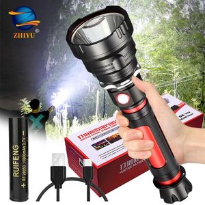 Flashlights Torches CREE T40 Super Bright LED With Smart Chip Waterproof Large Capacity 26650 Battery For Outdoor Cycling Camping