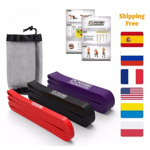 Power Guidance Fitness Gummi Pull Up Resistens Bands Power Latex Band Loop Strap Expander Hängande träning Free Bag C0224