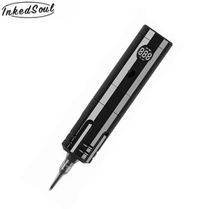 Draadloze Tattoo Pen Machine Liner Shader Krachtige Coreless Motor met verwijderbare batterij voor wenkbrauw en 211223