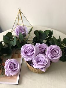 Coroas de flores decorativas 10 pçs lavanda artificial rosa veludo cabeça falsa para casa jardim casamento festa de aniversário decoração