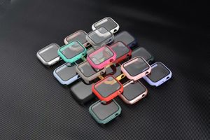 PC Protective Cases 3D 9H Hårdhet härdad glasskärmskydd för Apple IWATCH 38/40/42/44mm Series 6 SE 5 4 Skärmar