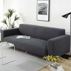 Elastyczna sofa Cover Universal Nowoczesne Nordic Bed Sliplovers Grey Corner Lean Sheath Polar Fleece do salonu 3 Seater 211116