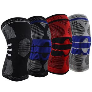 Knee Pads Elbow & Sports Silicone Spring Support Basketball Cycling Mountaineering Running Fitness Outdoor Protective Gear