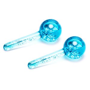 Massage Ices Hockey 2pc set Beauty Facial Cooling Ice Globes for Face and Eye Energy Crystal Ball Water Wave Skin Care