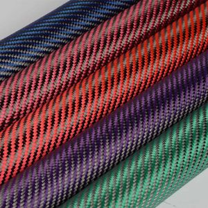 Kol Aramid Fiber Hybrid Tygduk 3K Carbon Fiber Aramid Fiber 190GSM 0,2 mm tjocklek 210702