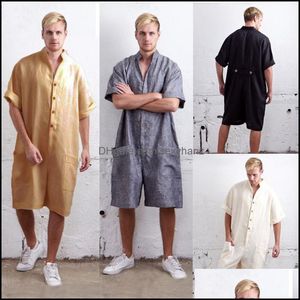 Etnik Giyim Giyim İslami Erkekler Uzun Gömlek Tek Parça Pamuk Nightgown Büyük Batrobe Robe Kaftan Tatil Plajı M Müslüman Elbise Del