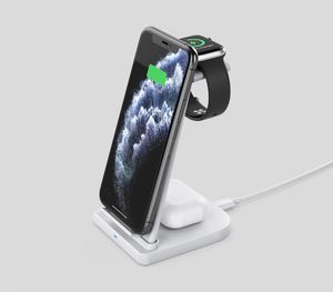 3IN1ワイヤレス充電器ドックパッドほとんどのiOSサムアンドロイド携帯電話、AirearPhone Watch Fast Charger Holder Power Adapter Supply Quick