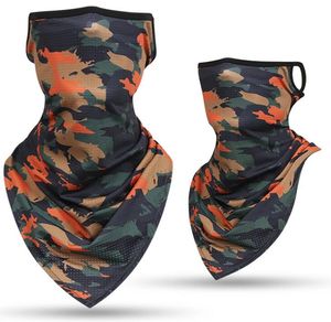 Fashion Unisex Ice Silk Magic scarves Outdoor Sport Bandana Triangle Pendant Face Mask Tube Scarf Neck warmer gaiter Cover Fishing Headband Hiking Accessory