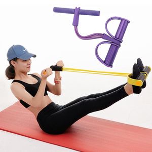 Fasce di resistenza Palestra Fitness Elastico Sit Up Pull Rope Ginnico Rower Pancia 4 Tubi Band Home Sports Training Endurance Equipment Tool